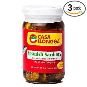 Casa Ilongga Spanish Sardines Hot and Spicy in Corn Oil 230g (Pack of 