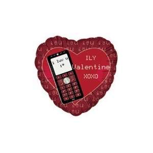  18 ILY Valentine Text   Mylar Balloon Foil Health 