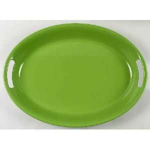    Shamrock Green 18 Melamine Oval Handled Tray, Fine China Dinnerware