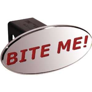   Performance 12224 Red Bite Me Oval Image Line 2 Billet Hitch Cover