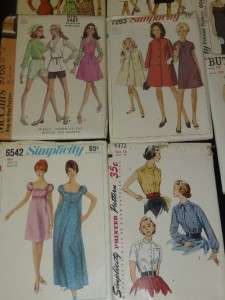 33 Vintage 50s 60s 70s SEWING PATTERN LOT Simplicity Dress Wedding 