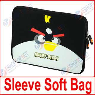 For iPAD 2 Angry Birds Soft Case Sleeve Bag cover black  