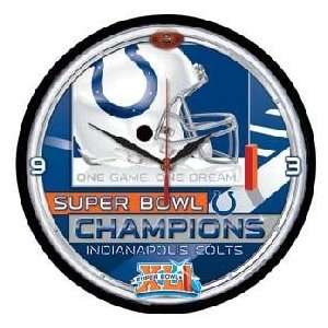 Indianapolis Colts Super Bowl XLI Champions Round Clock   Indianapolis 