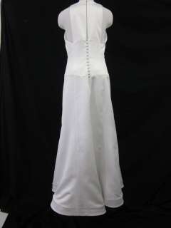 VERA WANG MAIDS White Sleeveless Satin Dress Sz 14  