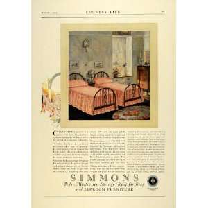  1924 Ad Simmons Bedding Mattress Furniture Twin Beds Home 