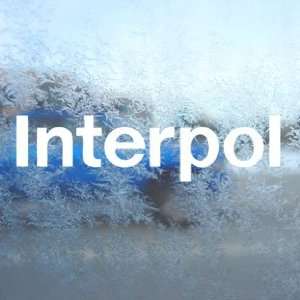  Interpol White Decal Rock Band Car Window Laptop White 