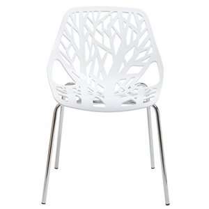  Intricate Orchard Chair in White Plastic 