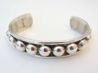 Vintage TAXCO Mexico Sterling Cuff Bracelet  