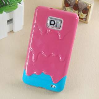 Cute 3D Melt iceCream Hard Case Skin Cover for Samsung Galaxy S2 i9100 