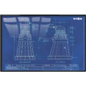  Doctor Who   Framed TV Poster (Dalek Blueprint) (Size 36 
