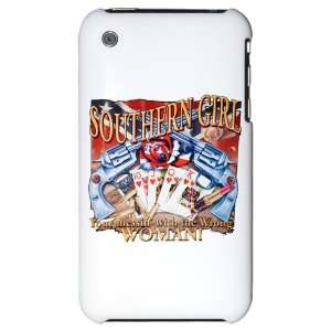  iPhone 3G Hard Case Southern Girl Rebel Flag With Guns 