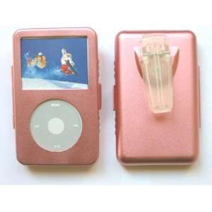  Pink Aluminium Case for iPod Classic (160GB) with BeltClip 