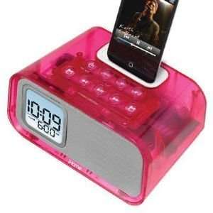  iPod Dual Alarm Trans. Pink  Players & Accessories