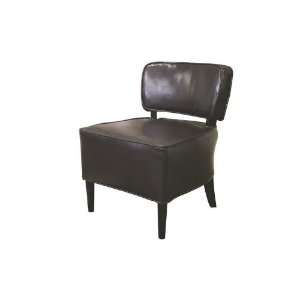  Iren Dark Brown Leather Club Chair