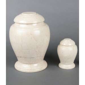  Cream Travertine Marble Cremation Urn