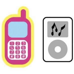  Snap Itz Charms 2/Pkg Cell Phone & I Pod 