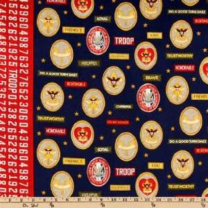   of America Large Badges Navy Fabric By The Yard Arts, Crafts & Sewing