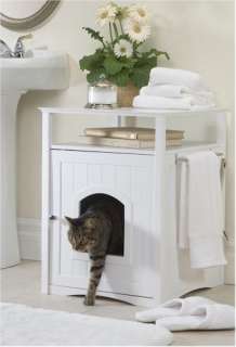Cat Litterbox Cabinet Bathroom Functional Stand Box  
