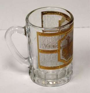 Vintage Culver Gold Etched Mini Mug Shot Glass Seattle Souvenir Space 