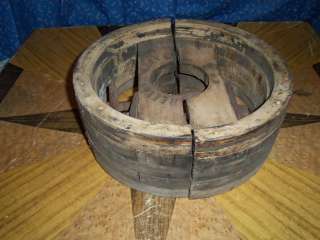   Primitive Reeves Pulley Wood Wheel Industrial 12 Wide 4 3/4 High