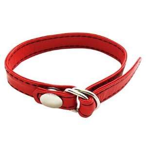 M2M Male Ring, Leather, D Ring With Snap Release, Red (Quantity of 1)