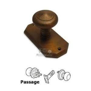Rustic revival bronze   passage concentric knob with elongated octagon