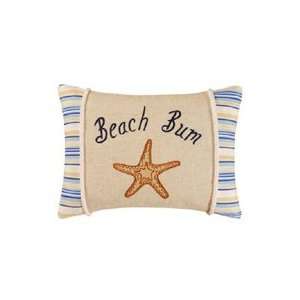  Taupe Shells Beach Bum Throw Pillow