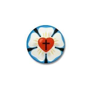  Lutheran Rose Religion Mini Button by  Patio 