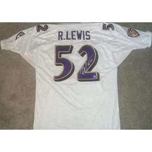  Ray Lewis Signed Uniform   White