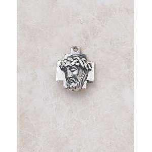  Christ Medal Catholic Jesus Crown of Thorns Pendant with Stainless