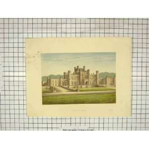    C1880 Colour Print Lowther Castle Architecture