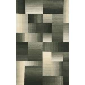  Wool Hand Tufted Area Rug Blocks 9 x 12 Charcoal Carpet 