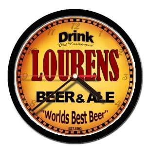  LOURENS beer and ale cerveza wall clock 