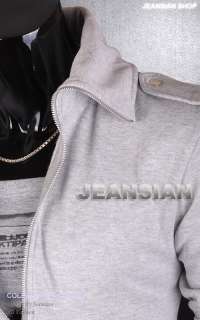3mu Mens Trend Designer Double Zips Slim Jacket Tops Coats Shirts S M 