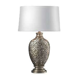 Lockerbie Collection 1 Light 30 Silver / Antique Table Lamp with Pure 
