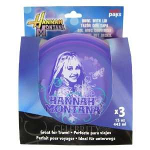  Disney 3pc Hannah Montana Bowls with Lids   Hannah Montana 