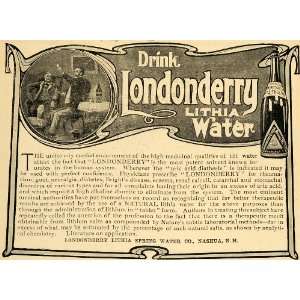  1903 Ad Londonderry Lithia Spring Drinking Water Health 