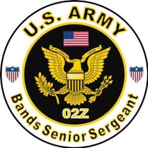  United States Army MOS 02Z Bands Senior Sergeant Decal 