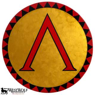 Round Gold Greek Lambda SHIELD   sca/larp/spartan/armor  