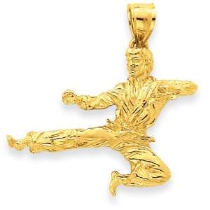  14k 3 D Karate Man Pendant Jewelry