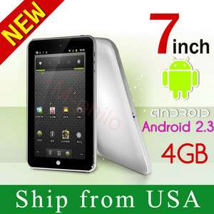 Black 7 Inch 2GB MID Google Android 2.2 Touchscreen Tablet PC 3G WiFi 