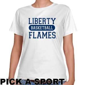  Liberty Flames Ladies White Custom Sport Classic Fit T 