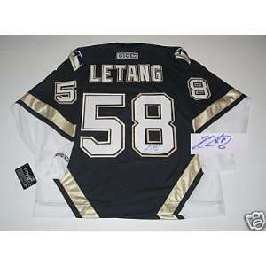  Kris Letang Signed Pittsburgh Penguins Jersey Proof 