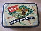 sharps rum butter toffee tin king george vi england box