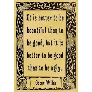  Mounted A4 Size Parchment Poster Oscar Wilde Beautiful 