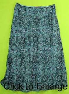 Nice East 5th Fifth sz 8 Womens Blue Green Paisley Skirt KJ62  
