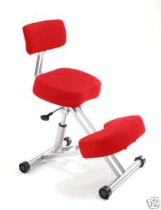New Red Kneeling Office Chair with Removable Back ***  