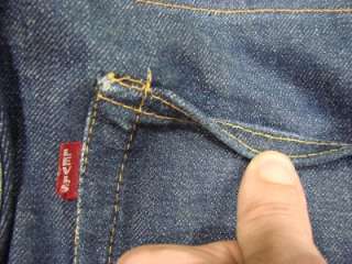 Vtg 60s Dark Crisp 505 Big E Denim Cut Off Jeans Red Line SS Waist 31 