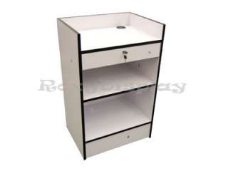 Glass Display Show Case Retail Store Fixture Stand Shelves #White 