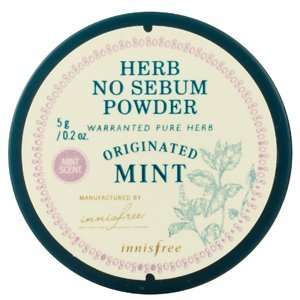  Innisfree Herb no Sebum Powder Originated Mint/5g Made in 